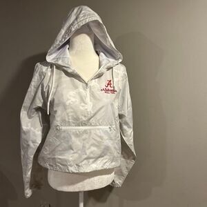 NWT Alabama Crimson Roll Tide Camp Cropped Wind Breaker Jacket Hoodie Medium